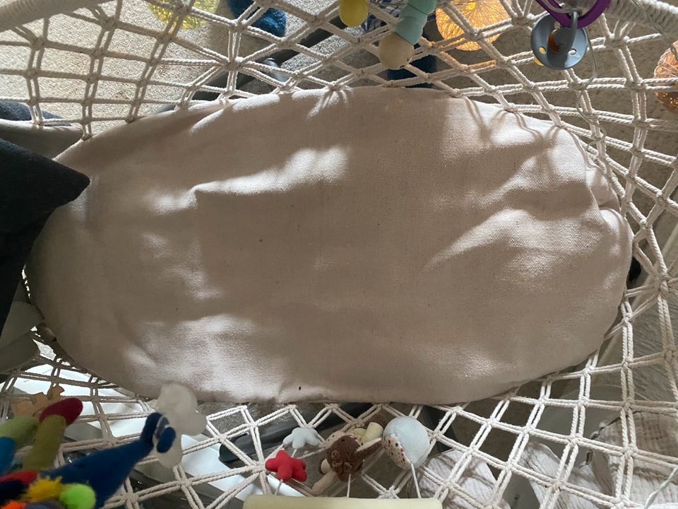 Mosekorb mit Kissen - Makramee Korb - Baby Wiege Textil Boho in Wennigsen