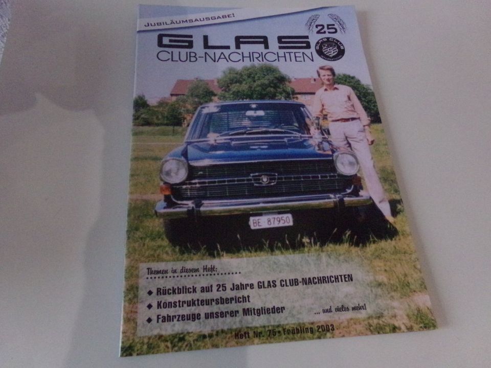8x Glas Club Nachrichten Goggomobil Isar S35 Glas GT V8 1700 TS in Bremen