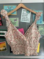 Na-kd top süß Blumen Sommer beige 40 Baumwolle Bayern - Fürth Vorschau