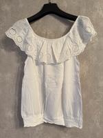 T-Shirt weiß ärmellos Carmenärmel Gr. 164 Baden-Württemberg - Achern Vorschau