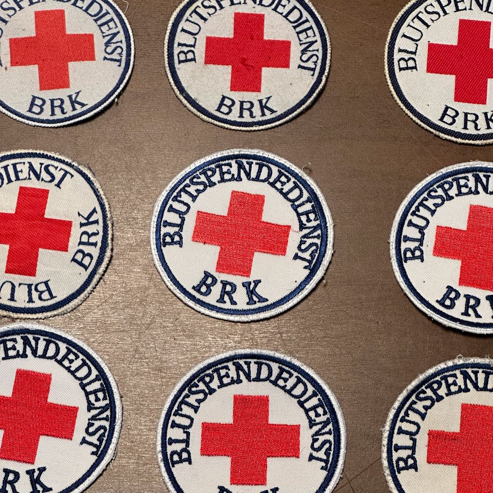 6x Patch Blutspendedienst BRK - Bayerisches Rotes Kreuz in Fürth