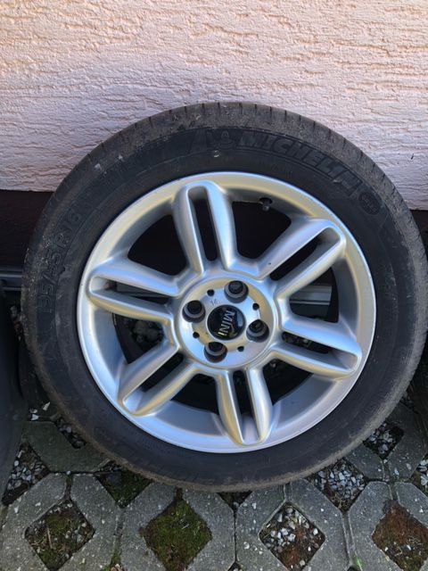 Original Mini Alufelgen 16" m. Reifen 195/55 R16 für Mini R56/R57 in Bad Honnef