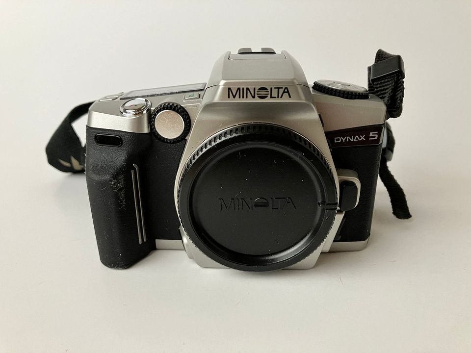 Minolta Dynax 5 Kit - ANALOG Spiegelreflex SRL + 2 Objektive in Perl