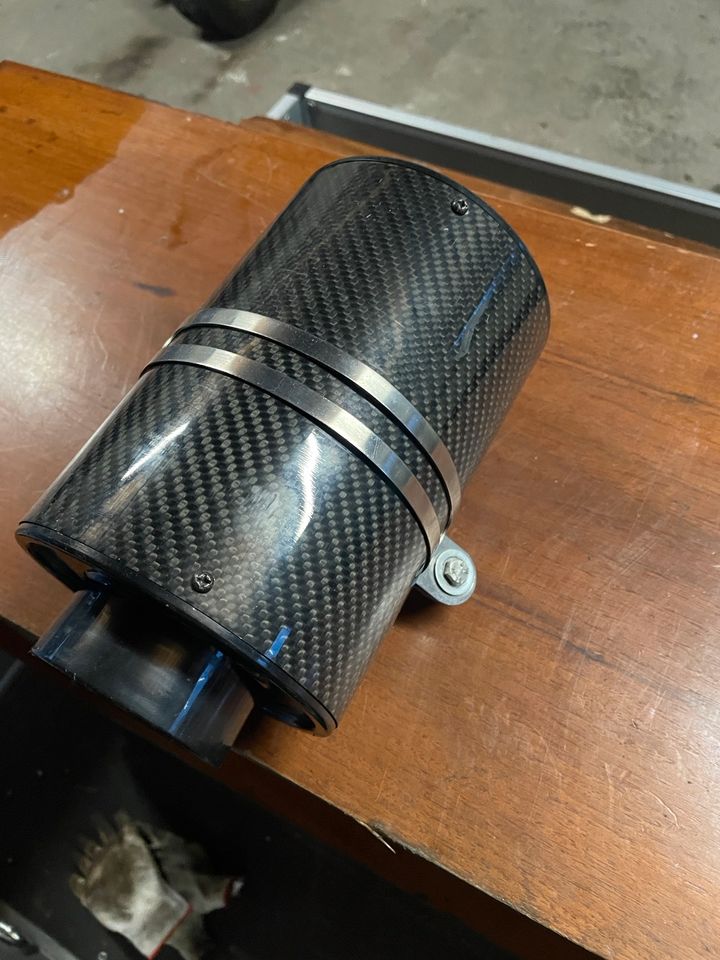 Luftfilter Airbox Carbon Look 76mm 3“ Ansaugung Universal in Rehe