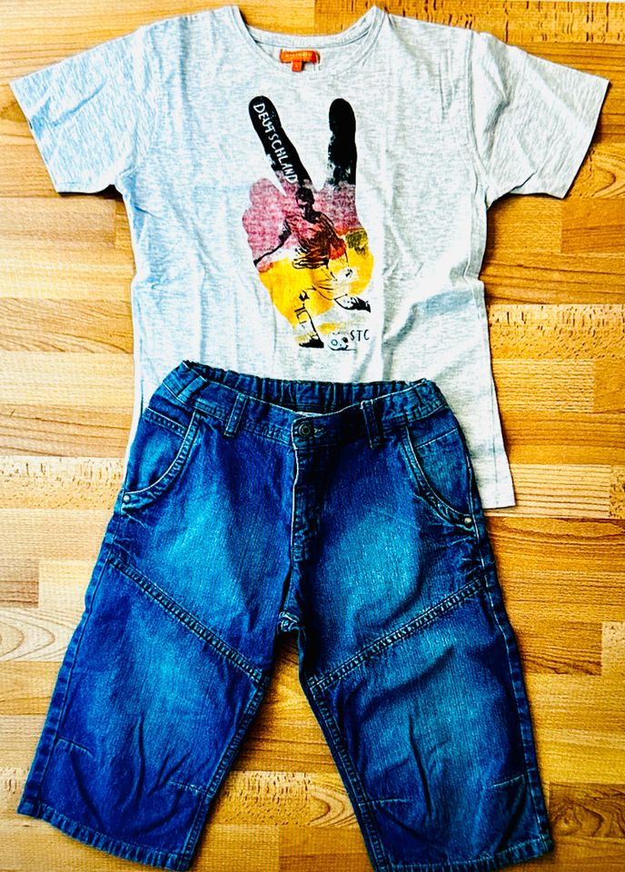 Set *Staccato* T-Shirt+Jeans Bermuda Short Gr.164 170 verst Bund in Veitshöchheim