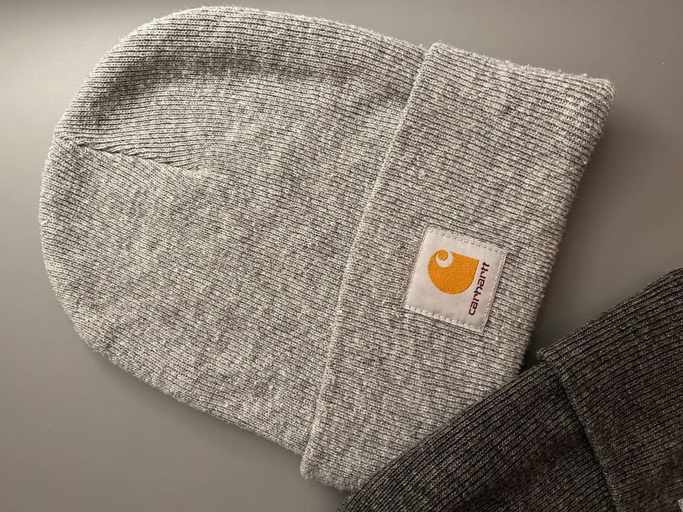 Set carhartt Mützen Wip Beanie hellgrau dunkelgrau unisex in Sülfeld