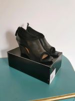 Mango Sandalen Wedges Highheels schwarz Leder 38 Neuwertig Bayern - Augsburg Vorschau