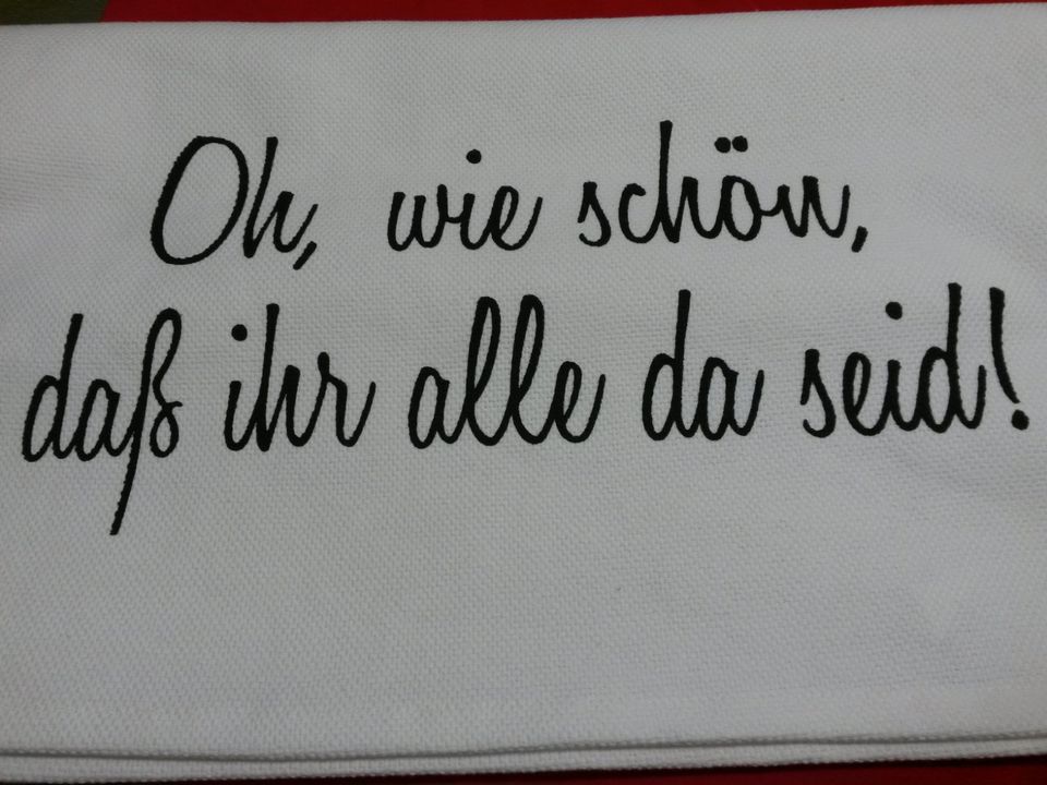 Tischläufer mit Spruch, in Bad Gandersheim