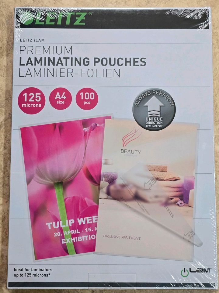 100 Premium Laminierfolien Leitz NEU OVP Laminier Folien in Ruppichteroth