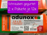 Adunox  Gipsplatten / Trockenbau Schrauben gegurtet 3,9 x 25 Hessen - Alsfeld Vorschau