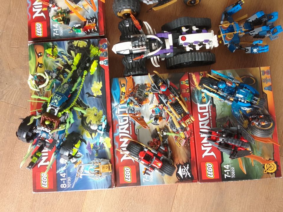 Lego Sammlung Ninjago Flieger Bike Drache Luft Hai Tarn Buggy in Fehmarn