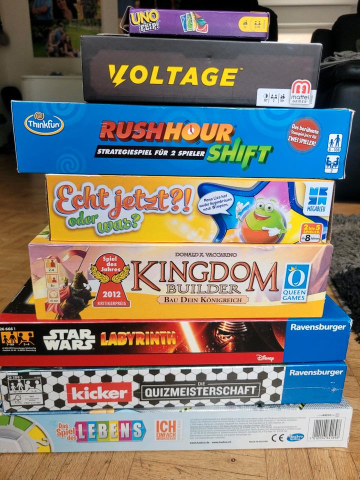 Viele Spiele Rush hour, Echt jetzt?, Kingdom Builder, Star wars in Essen