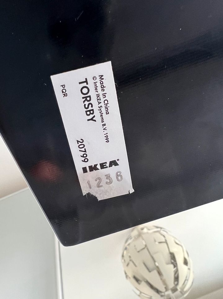 IKEA TORSBY Tisch Chrom Glastisch Esstisch Schreibtisch schwarz in Hörgertshausen
