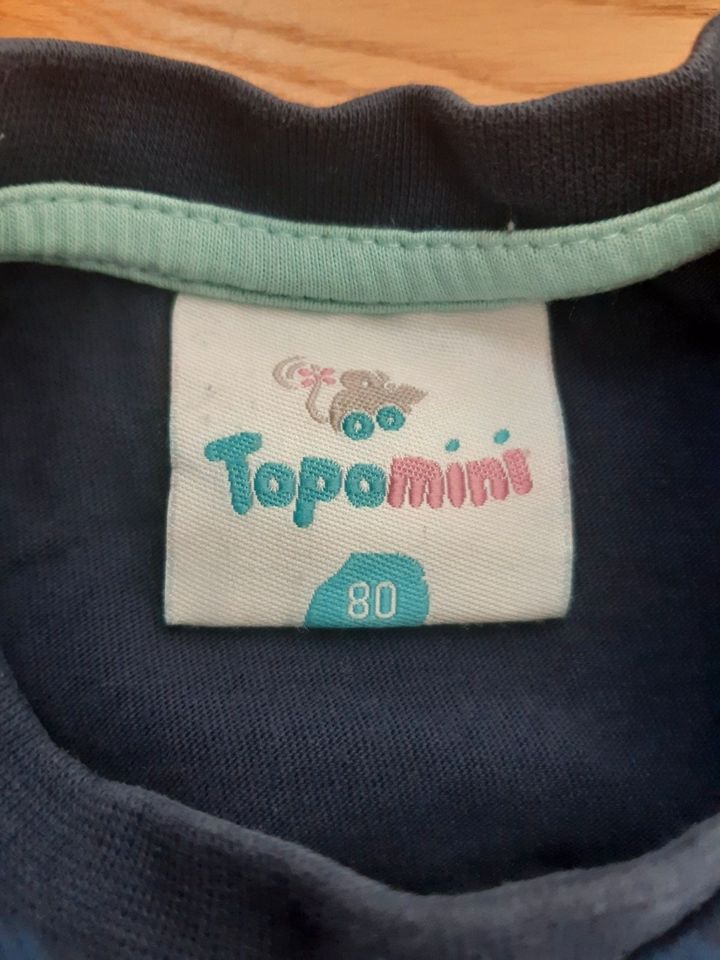 Topomini Shirt T-Shirt 80 blau Palmen in Bühl