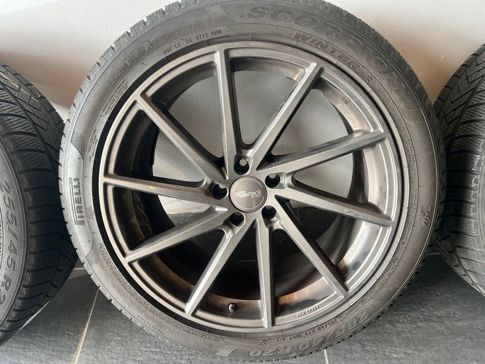 Alufelgen Brock Winterreifen BMW X Pirelli 285/40 255/45 R20 Zoll in Helvesiek