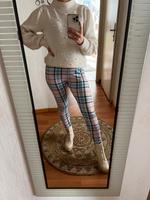 Karo Leggings rosa-blau Shein Gr. 36 Bayern - Kaufbeuren Vorschau
