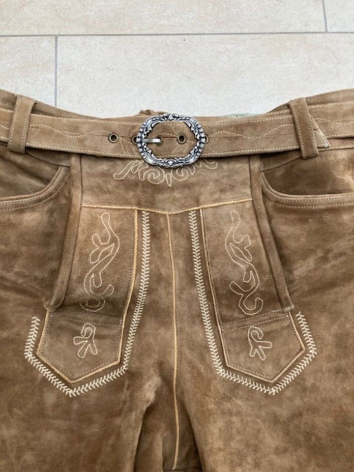 Herren Lederhose Fa. Distler in Gr. 46 Tracht braun in Kelheim