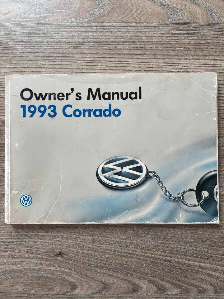VW Corrado Bedienungsanleitung Owner‘s Manual 1993 Nordamerika in Untergruppenbach