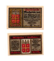 Notgeld der Stadt Nieheim i. Westfalen 1922 1x1DM,1x50 Pfennig Nordrhein-Westfalen - Blomberg Vorschau