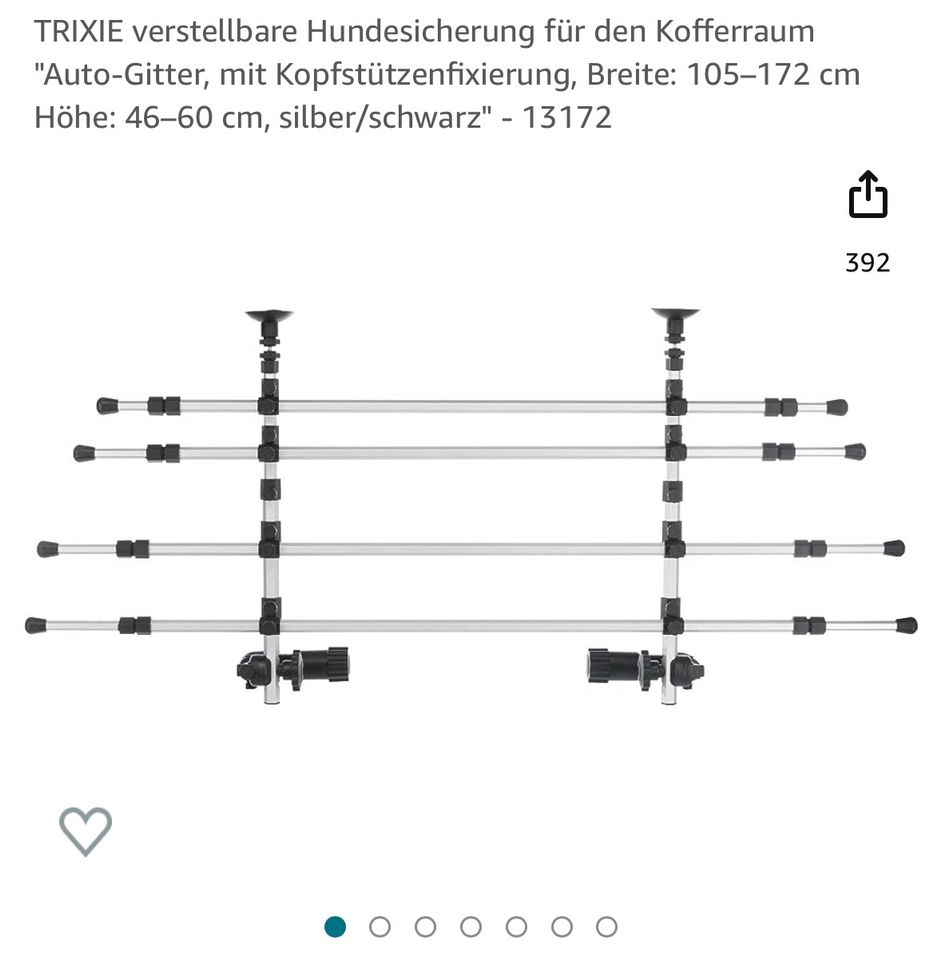 Trixie Auto-Gitter Gr.M Verstellbare Hundesicherung in Eystrup