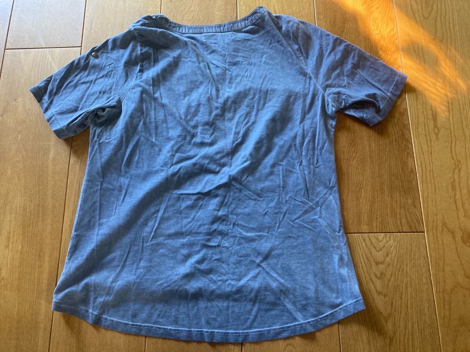 Alessa W. Blusenshirt Gr. 44 L Shirt blau oil dyed Baumwolle in Oberhausen