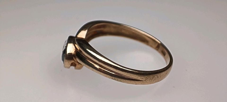 Antiker Blautopas Ring 333 Gold 8 k 53 in Reinstorf