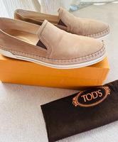TODs Slipper/ Veloursleder beige/ Gr 39,5 Hessen - Idstein Vorschau