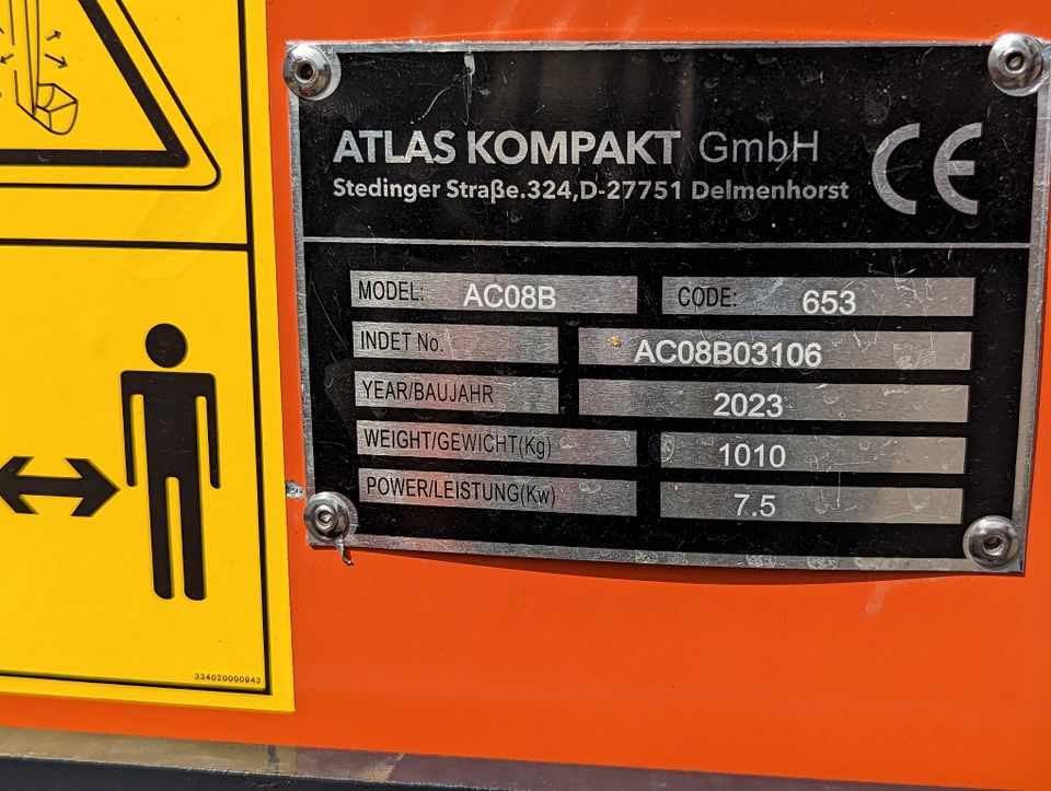 ATLAS AC 08 B, Kaufen und Mieten möglich!, Minibagger, Bagger mit Gummikette in Bischberg