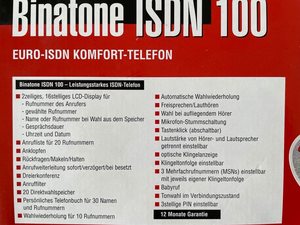 Neuwertiges unbenutztes Telefon Binatone ISDN 100 in Bochum