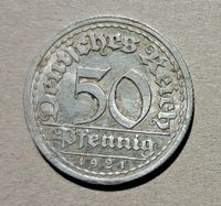 50 Pfennig Deutsches Reich 1921 J "Sich regen bringt Segen" Thüringen - Erfurt Vorschau