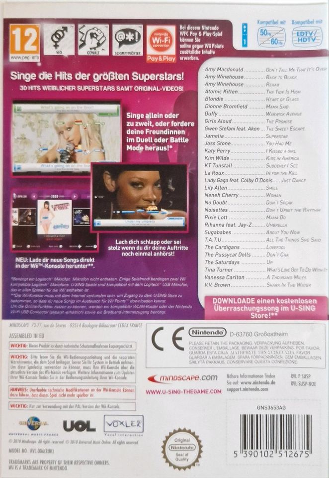 Wii U-Sing Girls Night Spiel + 2 Mikrofone / Mikrofon - TOP in Rahden