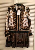 NEU!! ZARA Kleid Sommer Plissee Gr.S/M Schwarz/Gold/Weiß Berlin - Steglitz Vorschau