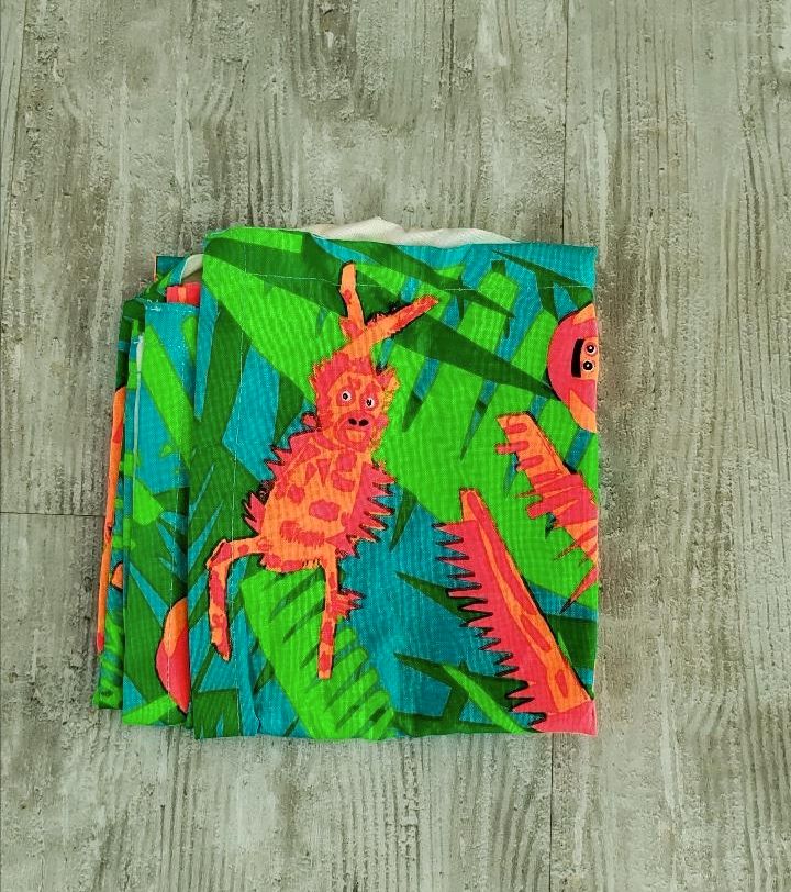 Lush KnotWrap Dschungel Affen orange grün, Bandana Geschenkpapier in Bad Salzdetfurth