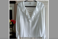 Stradivarius Damen Bluse Shirt Gr. 36 / S Weiß 100% Viskose Schleswig-Holstein - Bornhöved Vorschau