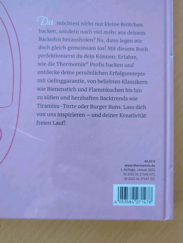 Thermomix Das Backbuch 2022 OVP Versand kostenlos in Bad Grönenbach