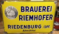 Emaille Tafel Riemhofer Riedenburg Altmühltal Bayern - Eichstätt Vorschau