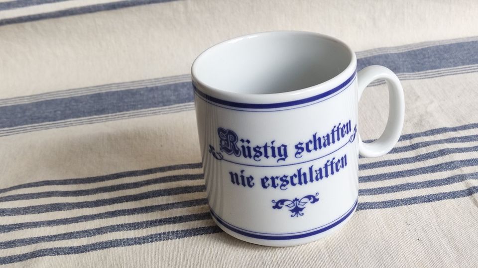 Germany Kaffeebecher Tasse altdt. Spruch Porzellan Strohblume in  Mecklenburg-Strelitz - Landkreis - Neustrelitz | eBay Kleinanzeigen ist  jetzt Kleinanzeigen