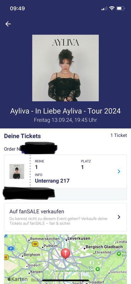 Ayliva Konzertkarte 13.9.2024 Sitzplatz in Neuwied