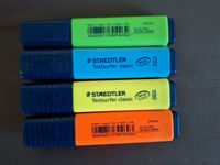 4 x Textmarker von Staedtler so gut wie Neu GELB BLAU GRÜN ORANGE Hessen - Hadamar Vorschau