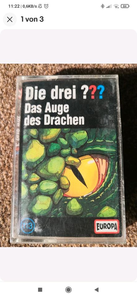 Die drei Fragezeichen ??? Das Auge des Drachen Kassette in Nübbel