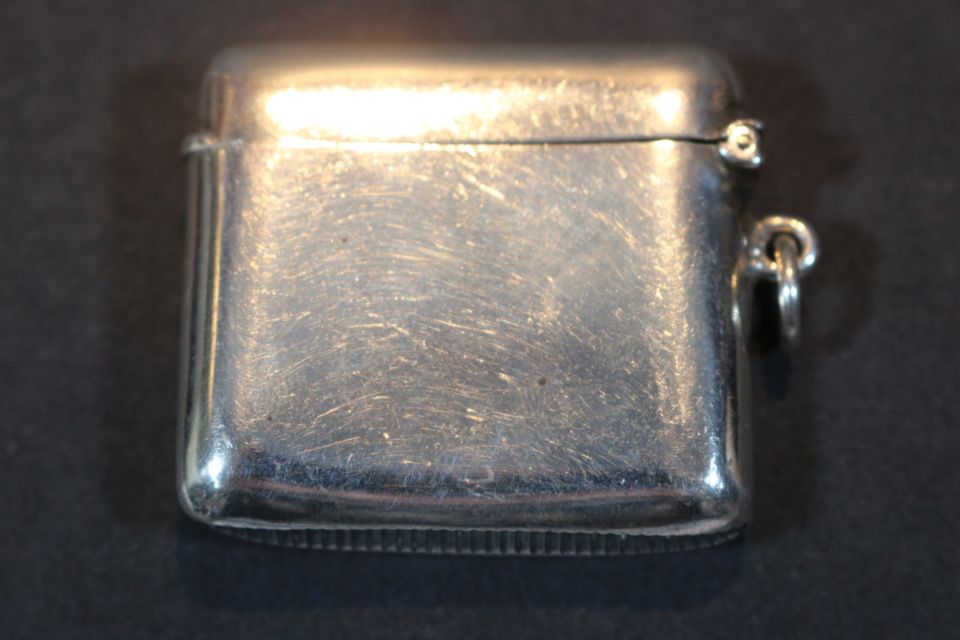 Antike Streichholz - Dose / Etui aus 925er Silber Birmingham 1918 in Düsseldorf