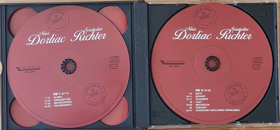 Nina Dorliac, Sviatoslav Richter  3 CDs in Köln