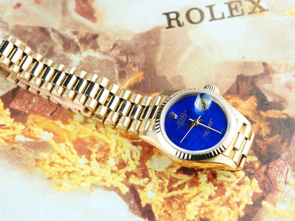 Rolex 69178 Lady 18K Gelbgold Lapislazuli, Box und Papiere TOP in Düsseldorf