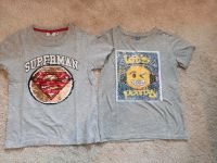 2er Set Wende- Pailletten T-Shirts 116 Superman Emoji Baden-Württemberg - Vogtsburg Vorschau