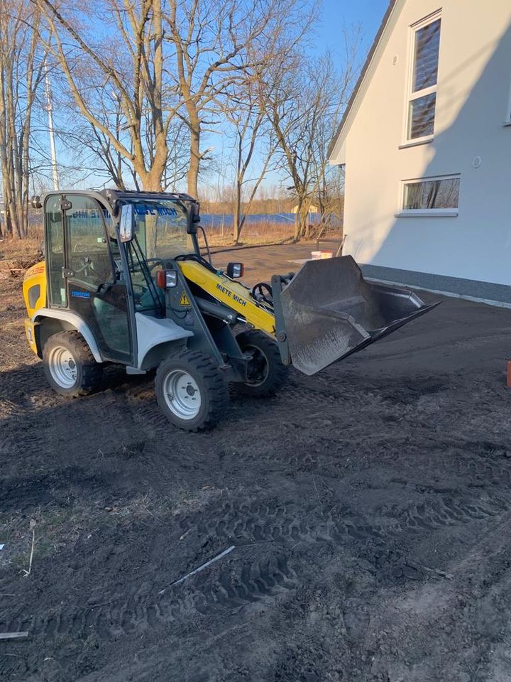 Minibagger Bagger Radlader Baumaschinen Mieten Vermieten in Bersteland