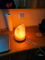Salzstein, salzlampe mit Holz. Hessen - Waldeck Vorschau