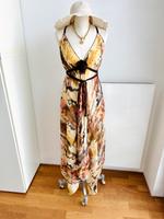 Maxi Boho Kleid APART L 40 gelb creme braun Zipfel Blüte Strand Hessen - Darmstadt Vorschau