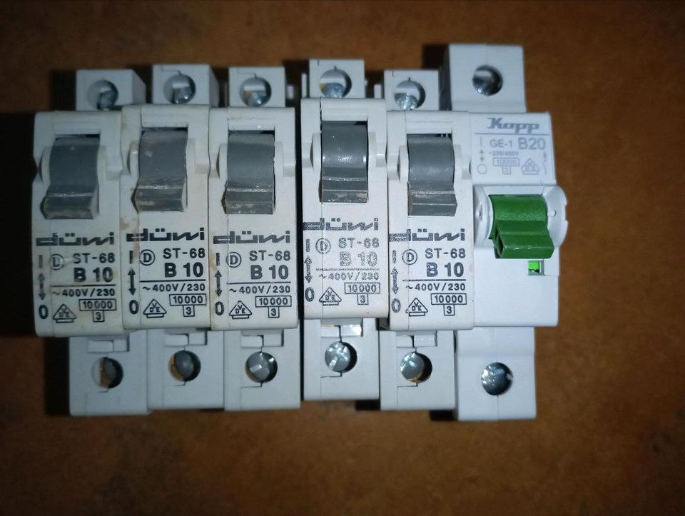 Sicherungsautomaten 5x Düwi B10 & 1x Kopp B20 in Seesen