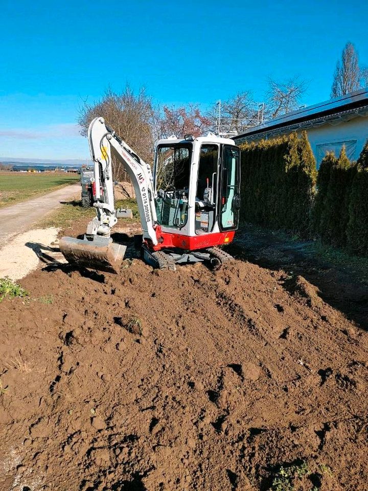 Minibagger Vermietung mieten Baggerarbeiten Baggervermietung in Nordendorf