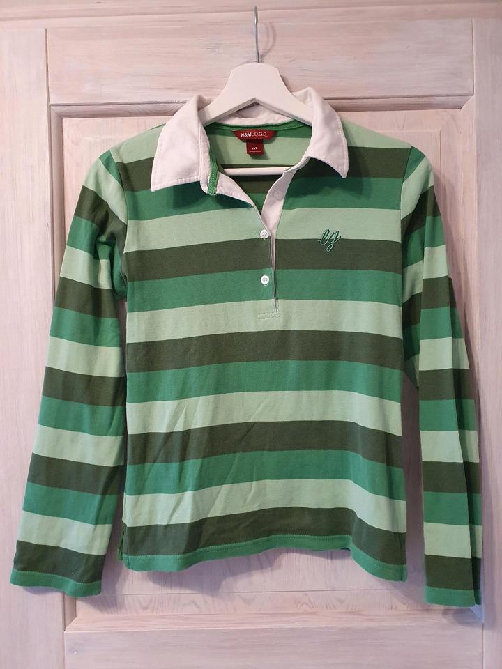 Neuwertiges gestreiftes Polo Longsleeve H&M L.O.G.G Gr.M in Schwedeneck